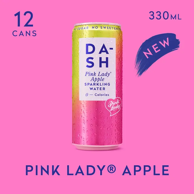 DASH Water Pink Lady Pomme eau pétillante sans sucre
