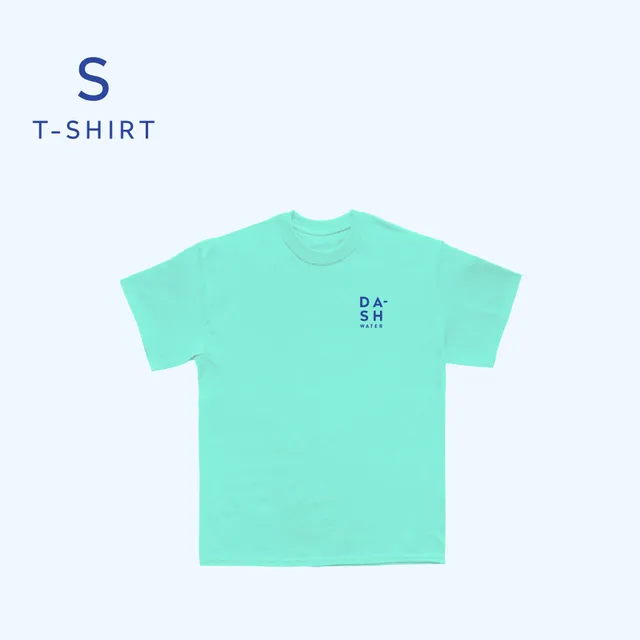 DASH Water T-shirt Caribbean Blue S coton bleu